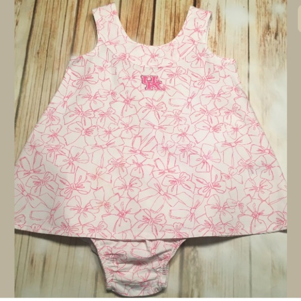 Baby Girl UK Fan 2 Piece Pink White Dress Set 18M